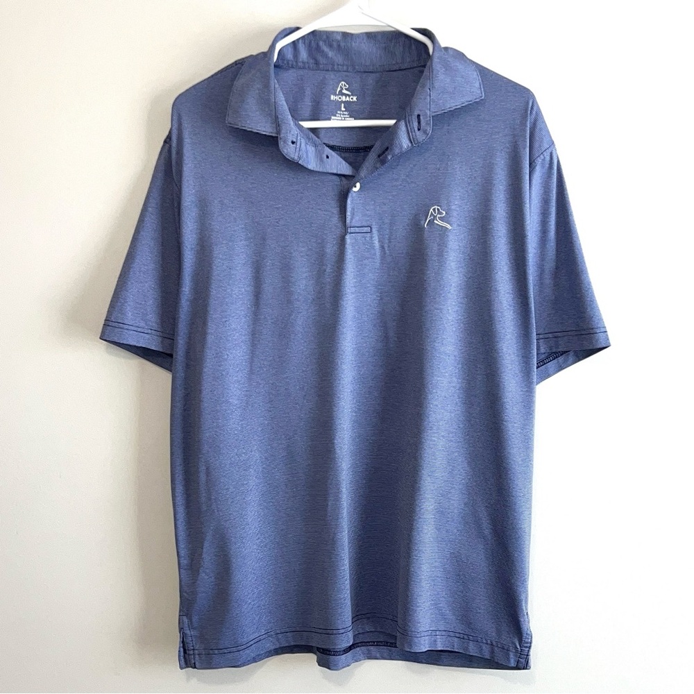 Rhoback Striped Performance Polo